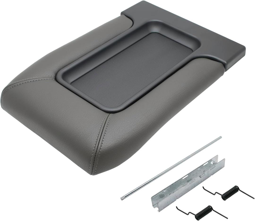 NHILES Center Console Lid Replacement Kit for 1999 2000 2001 2002 2003 2004 2005 2006 2007 Silverado/Avalanche/Suburban/Sierra/Yukon Replaces Number 19127364, 19127365, 19127366 (Dark Gray)