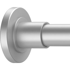 Silver Shower Curtain Rods - 31-68 Inch Spring Tension Shower Rods for Bathroom, Adjustable, No Drilling, No Rust, Stainless Steel