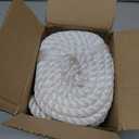 Bang4buck Three Strand Polypropylene Anchor Rope 1/2 inch 100 Feet Twisted Dockline for Boat/Sailboat/Sled Line with Thimble and 5850LB Breaking Strain (1/2 inch 100 Feet)
