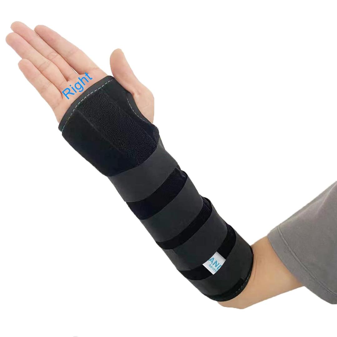 Unisex Forearm and Wrist Support Splint Brace Double Fixation Wrist Brace for Carpal Tunnel,Adjustable Night Time Forearm Immobilizer Brace Splints,12.2 inch (31cm) Length(RH/L), Size: Large/X-Large