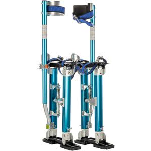Drywall Stilts Adjustable Height Stilts for Adults  Lightweight Aluminum Paint Stilts with Protective Pads, Durable Nonslip Work Stilts for Sheetrock or Painting by Pentagon Tools. (18" - 30", Blue)