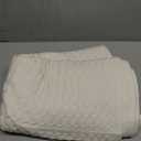 WDCOZY White Cable Knit Throw Blanket – Super Soft, Warm & Lightweight Cream Knitted Jacquard Throw Blanket for Couch, Sofa, Bed, Chair, Cozy Texture Farmhouse Decorative Home Blanket, 50x60 inches