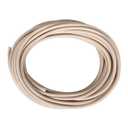 Helunsi 32.8ft Cloth Covered Lamp Cord, 18 AWG 2 Conductor Ivory Vintage Electrical Cord Braided Electrical Wire, 18 Gauge Round Rayon Fabric Covered Wire for DIY Antique Industrial Lighting Project