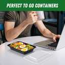 Dealusy 50 Pack (100-Piece) 28 oz Meal Prep Containers Reusable with Lids, Sturdy Leakproof & Food Safe, Microwave, Freezer, Dishwasher Safe Prep Containers, To Go Take Out Plastic Food Storage