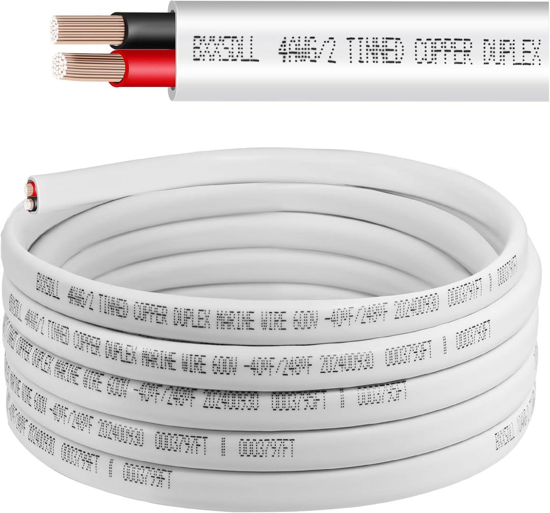 6 Gauge Duplex Marine Wire Tinned Copper Electrical Cable Waterproof OFC Oxygen Free Copper Wire Red & Black Electrical Cable for Boat, RV, Camper, Trailer, Solar Outdoors (20FT) 6 Gauge Duplex Marine Wire Tinned Copper Electrical Cable Waterproof OFC Oxygen Free Copper Wire Red & Black Electrical Cable for Boat, RV, Camper, Trailer, Solar Outdoors (20FT)