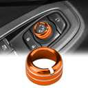 Auovo Rearview Mirrors Knob Ring Compatible with Subaru Forester Accessories 2019-2026 / Crosstrek 2018-2026 / Impreza 2017-2026 Mirror Control Switch Knob Cover Interior Trim 1-Piece (Orange)