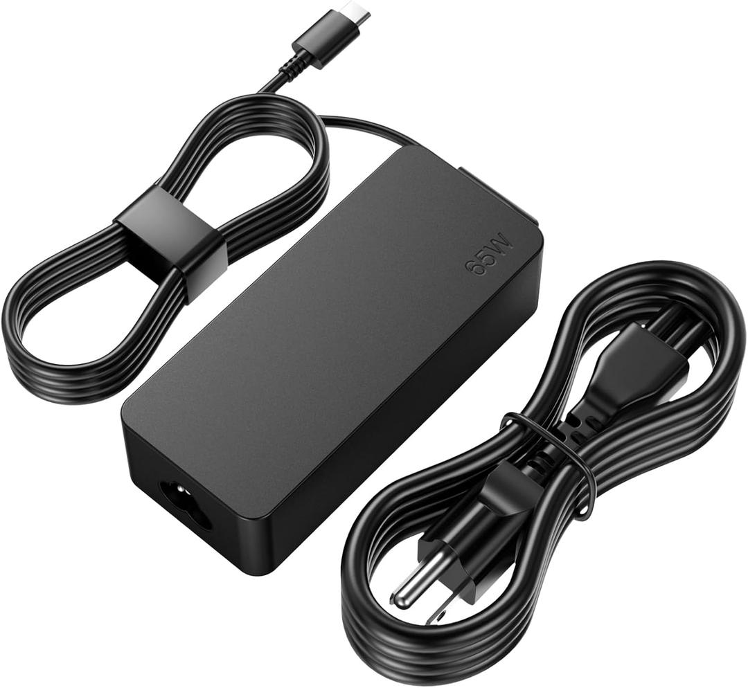 Laptop Charger for Lenovo ThinkPad Yoga Chromebook IdeaPad X1 Carbon X13 T16 T14 E16 E14 T480 T590 730 C940 13 15 500e 300e, Universal 65W 45W USB C Type C Power Adapter for HP Dell, Original Quality