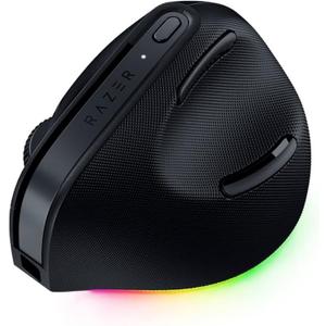 Razer Pro Click V2 Vertical Wireless Mouse: 6 Button Ergonomic Design - One Click AI Prompt - Supports Windows & Mac - Multi Device Connectivity via 2.4GHz, Bluetooth, or USB C Wired Mode - Chroma RGB