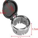 2Pcs Plug Cover Cap 12V Chrome Replacement Power Outlet Dash Retainer Cigarette Lighter Plug Retainer 20983936 25793816 for Chevrolet Avalanche Silverado Suburban GMC Sierra Yukon 2007-2015