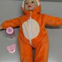 Aori Baby Dolls Lifelike 17 Inches - Realistic Baby Girl Doll Set with Feeding Toy Kit That Look Real, Nice Companion Gift Set for Kids, Grand-Parents, Collection (Orange Fox)