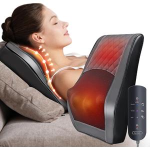 Shiatsu Back and Neck Massager, Back Massager Deep Tissue Kneading Neck and Shoulder Massage with Heat, Electric Massage Pillow Mothers Fathers Day Gift Ideas from Daughter Son