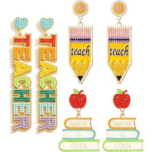 Cute Teacher Earrings (4 Pack)