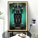 Display Wallboard for Lego Technic Mercedes-AMG F1 Performance Race Car 42171 with LED Lights, AMG Collectibles Wall Mount, Led F1 42171 Wall Hanging Display Frame for Lego(No Car Included)