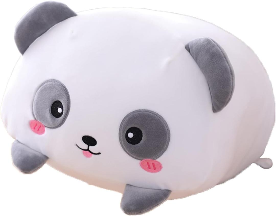 Cute Plush Panda Stuffed Squishy Animal Panda Cylindrical Body Pillow,Super Soft Hugging Toy Pillow Kids Kawaii Pillow Gifts for Bedding Decor or Home Decor 8-Inch