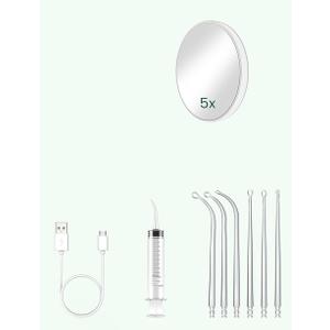 Attachments Set For Tonsil Stone Remover Extended LED Light Guiding Scoop Curved Tonsil Stone 