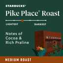 Starbucks K-Cup Coffee Pods, Medium Roast Coffee, Pike Place Roast for Keurig Brewers, 100% Arabica, 6 boxes (60 pods total)