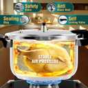 WantJoin Pressure Cooker, 8 Quart Stainless Steel Pressure Canner, Induction Compatible Cookware with Spring Valve Safeguard Devices,Compatible with Gas & Induction Cooker