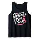 Golf Breast Cancer Awareness Month Golfer Pink Ribbon Tank Top Large