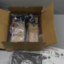 2-Light Flush Mount Ceiling Light Fixture, Industrial Black Metal Ceiling Light, Modern Rectangle Close to Ceiling Light for Hallway, Kitchen, Entryway