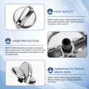 Fetechmate WB03T10325 Knobs Heavy Metal Knobs Burner Control Knobs Replacement for G-E Appliance, Stove Knobs Replace 2691864 PS3510510 AP5690210 6 Pack Silver Stainless Steel Knobs