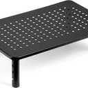 Monitor Riser Desktop Stand, Flat Screen TV Monitor Stand Riser, Sturdy Metal Laptop Computer Monitor Stand Shelf for Printer, iMac, 3 Height Adjustable PC Stand with Mesh Platform