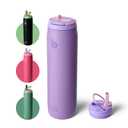 BOTTLE BOTTLE Stainless Steel Water Bottle with Straw Lid and Handle 32 oz Vacuum Insulated Cup for Sports Travel Gym Hiking, Leak-Proof Wide Mouth Water Bottles for Men and Women,violet