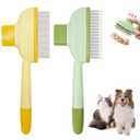 5 x 2 PCS Flea Comb for Cats Dogs Brush for Shedding Pet Hair Removal Comb with Long & Short Stainless Steel Teeth for Deshedding