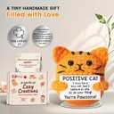 Positive Crochet Animals, Pocket Hug Crochet Cat Emotional Support Good Luck Gifts for Thank You,Lucky Charm Exam, Get Well Soon Gifts for Women Men