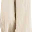 Cotton Line Pants for Women Loose Fit 2025 Pocket Summer Drawing Plus Size Wide Leg High Waist Straight Trousers Pants S