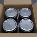 CARBLIN 4 Pack Mason Jars 32 oz, Amber Wide Mouth Canning Jars with Airtight Lids, Glass Pint Jars with Bands Labels Brush, Large Storage Quart Jars for Jam Fermenting Preserving