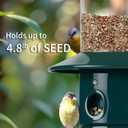 Squirrel Proof Bird Feeders for Outdoor: 4.8LB Large Capacity Hanging Bird Feeder, Weight-Activated Mechanism Wild Bird Feeders, Chew-Proof Metal Birdfeeder for Finch Cardinal Chickadee