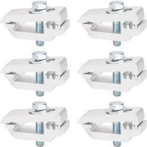 Hromee Mounting Clamps Low Pro for Truck Topper Cover, Cap, Camper and Aluminum Replacement Clamp Assembly for Edge Tonneau Covers 6 Pack