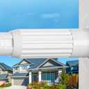 Long Tension Rod 39-144inch White Tension Curtain Rods no Drilling 1.26" Diameter Outdoor Curtain Rod for Patio,Windows,Shower,Doorway,Heavy Duty Spring Rods