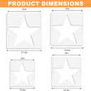 Cinnvoice 4 Pcs Large Star Stencil for Painting 22.05"L x 2.56"W 4th of July Star Stencil for Yard and Lawn Reusable Plastic Templates for Walls Wood Fabric Glass DIY Art Crafts Home Decor