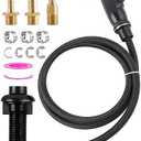 Hygie Rinse Universal Fit Sink Spray Attachment with Hose Set, Kitchen Side Sprayer Head with Adapters Compatible with Moen/Delta Faucet Sprayer Replacement, Braided Hose, Oil Rubbed Bronze