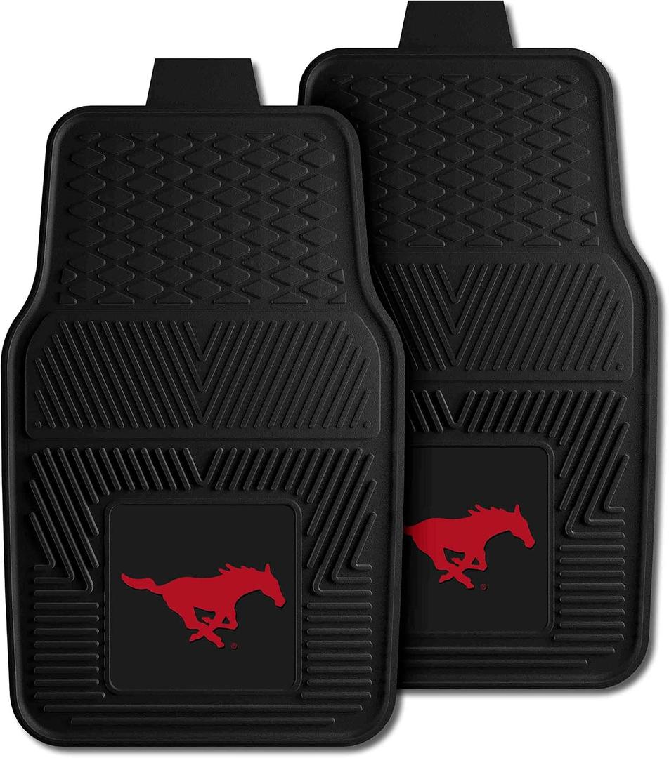 Fanmats Southern Methodist University Mustangs - Red Set of 2 Car Mats for Cars
