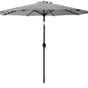 7.5ft Patio Umbrella - Outdoor Table Umbrella with Push Button Tilt and Crank, UPF 50+, Waterproof, For Garden, Deck, Backyard, Pool and Beach - Balck White Stripe