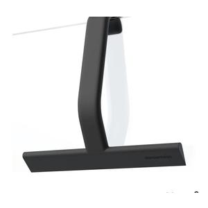 dancemoon JustHang Shower Squeegee for Glass Doors, All-in-One Piece Silicone Squeegee with Built-in Hook for Bathroom, Window, Mirror, Tile Wall, Car, Streak-Free Bathroom Cleaner Tool,10 Inch Black