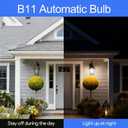 Energetic 6 Pack Dusk to Dawn LED Outdoor Light Bulb, 60 Watt Equivalent(5W), 500LM, Daylight 5000K, E12 Base, Automatic On/Off Sensor Edison Filament Candelabra Bulbs for Garage, Photocell Sensor ETL