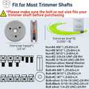 Universal Weed Eater Head, H011 Easy Load String Trimmer Head Replacement Weed Wacker Head Fits Most Standard Models of Gas and Electric Weed Trimmer, Includes 15 pcs 1FT-0.095" Trimmer Line, Grey