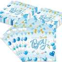 40 Pcs Gender Revealed Napkins Blue Baby Boy Disposable Paper Napkins for Dinner Picnic Cocktail Baby Shower Party Supplies - 6.5 x 6.5 In