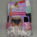 Hanes womens High-cut Panties Pack, High-waisted Briefs, Moisture-wicking Cotton Underwear, 10-pack (no size)