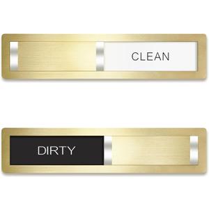 3 x Dishwasher Magnet Clean Dirty Sign, Stainless Steel Magnetic Clean Dirty Dishwasher Sign,Matte Brushed Surface Cleaning/Dirt Indicator with Strong Magnet, Home Kitchen Organize (Brushed Gold)