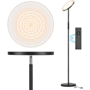 LED Floor lamp, Super Bright 30W LED Equivalent to 300W Modern Floor Lamps with Remote, Stepless Dimming and Color Temperature, 69 Tall Standing Lamp for Living Room Bedroom Office, Black