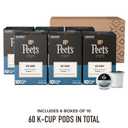 Peet's Coffee, Medium Roast Keurig K-Cup Pods, 100% Arabica Coffee - Big Bang 60 Count (6 Boxes of 10 K-Cup Pods) BBD: 06/05/2027