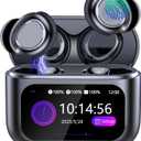 Sleep Earbuds Bluetooth 5.4 in Ear Touch Screen Sleep Headphones, Small Design Mini Sleep Earbuds for Side Sleepers with Sleep Mode, 48H Playtime Sleep Earphones Clear Calls, Darkblack