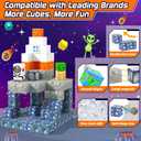 Magnetic Blocks Space Set, Build Mine Magnet World Set, Magnetic Tiles Building Toys for Boys & Girls Age 3-5 5-7, STEM Montessori Sensory Toys for Toddlers Gifts for 3+ Years Old