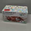 The Honest Company Clean Conscious Diapers for Delicate Skin | Up to 100% Leakproof | Hypoallergenic, Fragrance Free | Gender Neutral | Club Box, Size 1 (8-14 lbs), 78 Count (Prints May Vary) (All the Alpacas + Turtle Time)