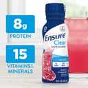 Ensure Liquid Clear Nutrition Drink, 0g fat, 8g of protein, Blueberry Pomegranate, 10 Fl Oz (Pack of 12), Bottle, gluten free (EXP 11/01/26)