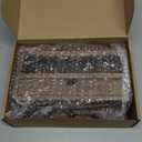 Nekon Key and Mail Holder for Wall, Key Organizer with 5 Hooks & Storage Drawer, 11" W x 7.9" H x 3.1" D Wooden Key Rack for Entryway and Home Decor (Brown)